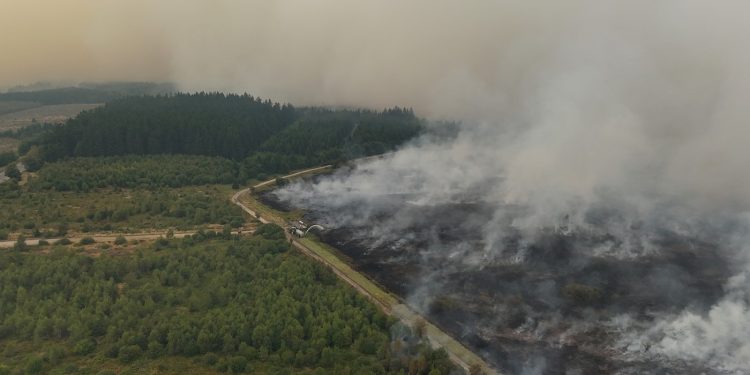 Incendiu masiv în Belgia: flăcările amenință granița cu Germania